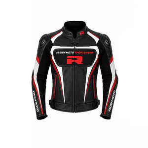 Chaqueta de Cuero para Motociclista de Alta Calidad para Hombre, Fabricada con Piel de Oveja Genuina, Transpirable, Impermeable, con Logotipo Personalizado - Product Image 1