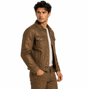 Chaqueta vaquera para hombre con tela vaquera resistente, bolsillos prácticos y silueta clásica para uso casual, viajes y actividades al aire libre. - Product Image 2