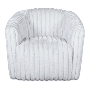 Poltrona Girevole Mira in Velluto Bianco per Soggiorno - Product Image 1