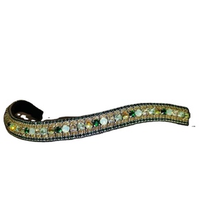 Equestrian Leather Horse Premium Quality Brow Bands With <b>Rhinestone</b> <b>Top</b> Supplier Manufacturer Saman Exports - Product Image 1