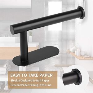Portarotolo da parete autoadesivo in acciaio inox SUS 304 per bagno - Product Image 6