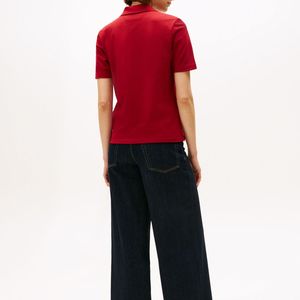 Polo pour femme en coton 100% uni, personnalisable avec impression couleur et logo OEM, haute qualité, vente en gros - Product Image 2