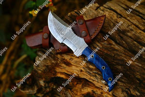 มีดล่าสัตว์และตั้งแคมป์คุณภาพสูง ด้ามจับเหล็กดามัสกัสตีขึ้นรูปด้วยมือ ปรับแต่งได้ รองรับ OEM/ODM ขายส่ง MOQ ต่ำ - Product Image 3