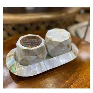 Ensemble de brûleurs d'encens en résine luxueuse avec incrustations de nacre, finition haut de gamme, design tendance, brûleur de Bakhoor religieux, écologique, best-seller - Product Image 6