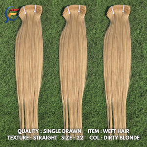 ผมแท้เกรดพรีเมียมสีบลอนด์หม่น 100% เรมี่อินเดียน  แบบเป็นมัด  จัดเรียงเกล็ดผม  ต่อผมแบบดับเบิ้ลเวฟท์  ต่อผมด้วยเครื่องจักร - Product Image 6