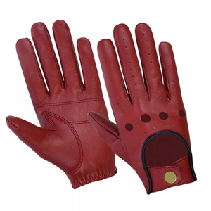 Gants de conduite classiques vintage en cuir de chèvre noir pour homme – Design élégant et tendance - Product Image 1