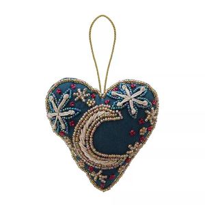 Heart Shape Handcraft Beaded <b>Christmas</b> Ornament For Festive Gifting DIY Decor Artisan Holiday Modern <b>Christmas</b> Hanging Accessory - Product Image 1