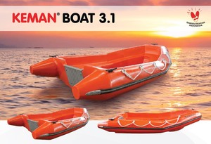 Bote de Trabajo Profesional de Polietileno para Pesca con Asas de Cuerda y Casco Reforzado - Product Image 3