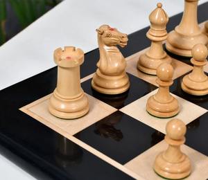 Piezas de Ajedrez de Lujo Antiguas de 1865-70, Modelo Steinitz Staunton, Rey de 3.75 pulgadas, Reproducción en Ébano y Madera de Boj, al Mejor Precio - Product Image 4