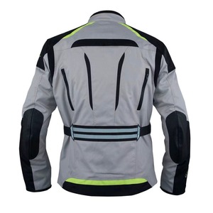 Vêtements de sport pour moto de course, veste en polyester/coton coupe-vent de haute qualité avec logo imprimé sur le devant, couleur grise pour hommes - Product Image 2