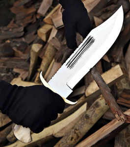 Handcrafted J2 Stainless Steel Camping <b>Knife</b> with Natural <b>Bone</b> <b>Handle</b> & Leather Storage Sheath OEM - Product Image 1