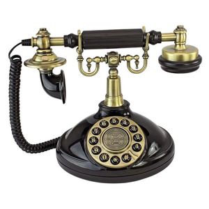 Téléphone décoratif en métal de style ancien pour la décoration d'étagères, ajoutant un charme nostalgique et un attrait métallique solide - Product Image 1