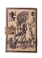 Libro de hechizos en blanco de sombras diario Vintage hecho a mano de cuero genuino viejo trabajo mujeres imprimir brujería suministro Vintage libro de notas
