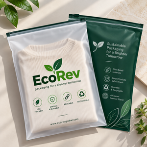 EcoRev ECO96 Model Zipper Bag BOPP Laminated Recyclable <b>Reusable</b> Eco Friendly Silk Screen Printed Packaging for Shipping - Product Image 3