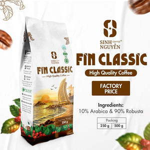 Café en Grano de Mezcla Robusta y Arábica de Marca Privada OEM, Tueste Medio Oscuro, Sabor Intenso, Café Sinh Nguyen Premium Dulce - Product Image 1