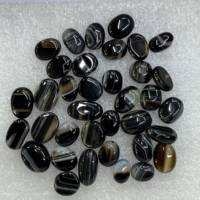 Cabochon ovale en agate Sulemani naturelle en vrac |   Agate noire à rayures, pierre polie, pierres de bijoux de haute qualité et durables