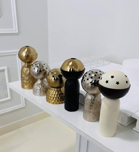 Luxury Gold Silver Incense Burner <b>Set</b> With Wooden Base & Tray Metal Bakhoor Censer Oud Bowl For Home & Table Decor Ramadan Use - Product Image 6
