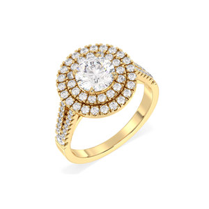 Anillos de compromiso REYES de alta calidad en plata de ley 925 con moissanita, hechos a medida, chapados en oro de 10K, 14K y 18K, joyería fina para mujer. - Product Image 1