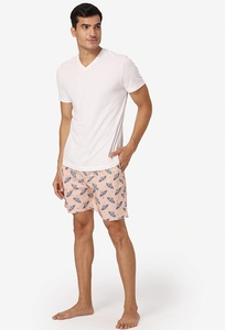 Shorts en coton imprimé pour hommes avec cordon de serrage à la taille et poches, style décontracté, taille mi-haute, longueur courte, tissu respirant - Product Image 6