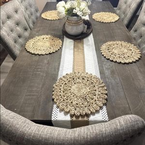 Vente en gros 2026 – Set de table/sous-plat imperméable à motif floral pour la décoration de salle à manger, de fêtes et d'occasions, fabriqué à 100 % en jonc de mer, écologique - Product Image 4