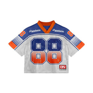 Camiseta de Fútbol para Hombre, Cuello en V, Hombros Caídos, 280 GSM, Talla Grande, Impresión Digital 3D, Malla Deportiva - Product Image 3