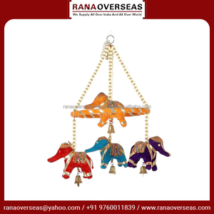 Carillón de viento de elefante de algodón para colgar en la pared de estilo Vintage de buena calidad con campana de Metal Ideal para entrada y ventana - Product Image 3