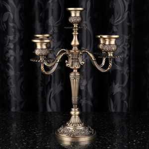 Modern Iron Metal Candelabra for Christmas Farmhouse Interior Decoration Handmade Gold & <b>Silver</b> Cozy Dining Ambiance - Product Image 2