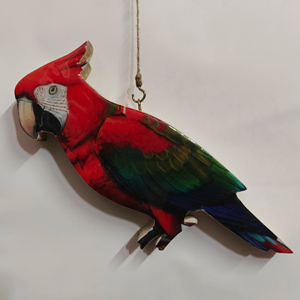 Oiseau en bois suspendu - Product Image 1