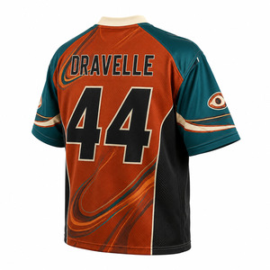 Camiseta de Fútbol Personalizada para Hombre, con Número Personalizado, Sublimada, Cuello en V, Malla Transpirable, Manga Corta, Corte Regular - Product Image 3