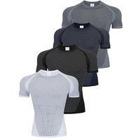 T-shirt ajusté Y-L pour homme, respirant, pour la course, le sport en extérieur, l'entraînement, la gym et l'exercice