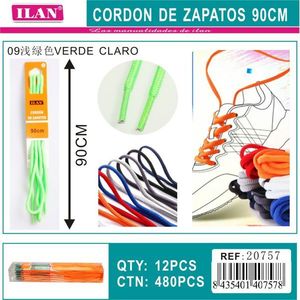 Laccio per Scarpe Ilan 90Cm Verde Chiaro per Sneakers - Product Image 3
