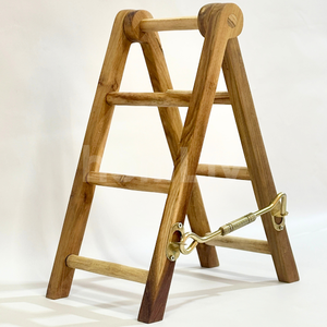 OEM Natural Teak Wood Tiered Serving Stand Eco Friendly Sustainable Halal Customized Ladder Display Rack <b>Cupcake</b> Dessert Tray - Product Image 2