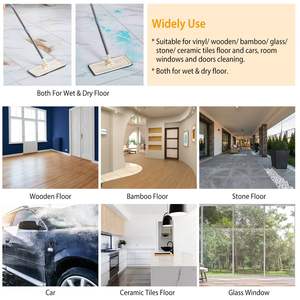 Ensemble de serpillière auto-nettoyante pour sols plats avec 2 tampons en microfibre réutilisables pour une utilisation humide ou sèche - un kit d'outils de lavage pratique - Product Image 5