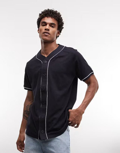 Wholesale Polyester/Cotton Mesh Breathable Custom Blank Button <b>Down</b> Plus Size Baseball Jersey Shirts Unisex for clubs & school - Product Image 3
