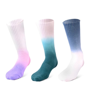 Calcetines Deportivos Unisex de Algodón, Elásticos, de Secado Rápido, Estilo Casual, con Tinte Tie-Dye y Dye-Dip, para Deportes de Otoño - Product Image 4