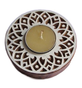 Vedela Naturals Wooden Bohemian Multi-Functional Round <b>Tea</b> <b>Light</b> Holder Multi-Piece Package for Back to School - Product Image 2