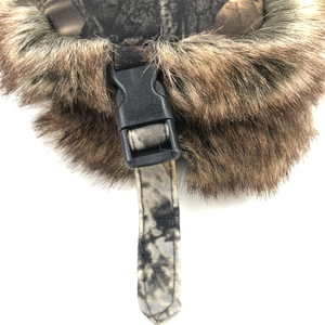 Chapeau camouflage à oreillettes en fausse fourrure, bonnet d'hiver unisexe pour l'extérieur, chapeau adulte avec fermeture à bouton, casquette camouflage décontractée - Product Image 6