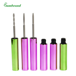 Emballage en métal pour mascara en gros avec brosses en acier filetées, coques en aluminium colorées, étuis pour flacons de liquide d'extension de cils - Product Image 4