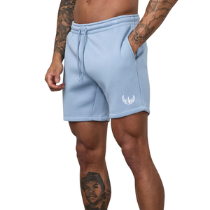 Mens Sky Blue Sweat <b>Shorts</b> Drawstring Waist Athletic Running Gym Workout Sportswear Casual Activewear <b>Shorts</b> - Product Image 3