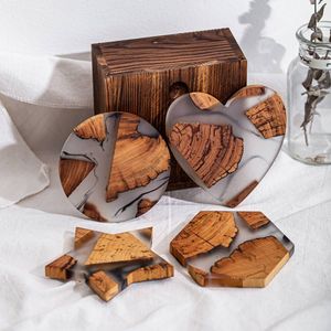 Custom Logo Wooden And <b>Resin</b> Coasters Bulk Wholesale For Hotels Restaurants Wedding And Corporate Gifts - Product Image 2