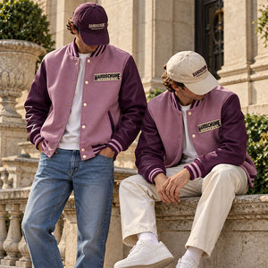 Fabricant de vestes varsity sur mesure OEM, manches en cuir, corps en laine, broderie, pour hommes - Product Image 6