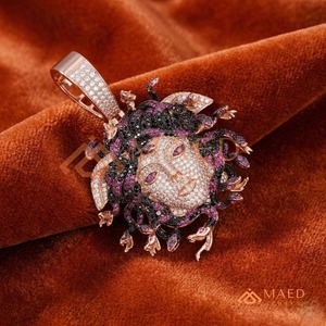 Collier pendentif en moissanite diamantée le plus vendu, VVS1, couleur D, rond, bijoux fins, prix abordable - Product Image 4