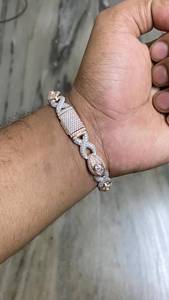Bracelet en argent personnalisé 925, bracelet pour homme, bijoux hip-hop, prix de gros, bracelet cubain en moissanite de 14 mm - Product Image 4