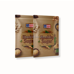 Indian Manufacturer Best Quality Customized Size Three Side Seal Chromo Paper Aluminum Foil Food Grade White/Brown <b>Sugar</b> - Product Image 1