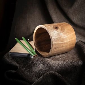 Wooden Brush Holder with Natural Finish for Art Supplies <b>Storage</b> by handmade Collection - Product Image 4