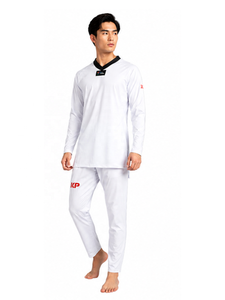 Uniforme de Taekwondo Ultraligero, Transpirable, de Malla Elástica en Cuatro Direcciones, para Adultos, con Estilo de Luchador y Logotipo, Precio al por Mayor - Product Image 5