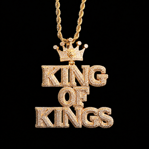 Bijou en or fin le plus vendu : Lettre Moissanite Diamant Hip Hop entièrement sertie, magnifique et élégante, le cadeau idéal pour homme - Product Image 1