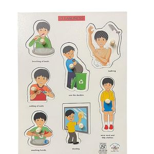 Jouets éducatifs en bois pour enfants, puzzle multicolores, kit de jeux de puzzle pour la maternelle, jeu d'apprentissage préscolaire, plateau de propreté - Product Image 1