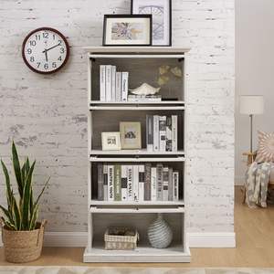 Elegante Vitrina de Vidrio de 4 Niveles con Puertas Abatibles para Exhibir Colecciones de Porcelana - Product Image 2