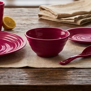 [Directo de Fábrica] Resina PGT resistente fabricada en Taiwán. Cubertería y cuenco duraderos y elegantes - Rojo Clásico - Product Image 1